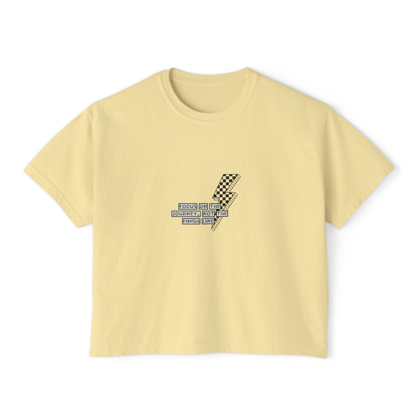 Women's Boxy Tee - "Focus on the Journey" Graphic