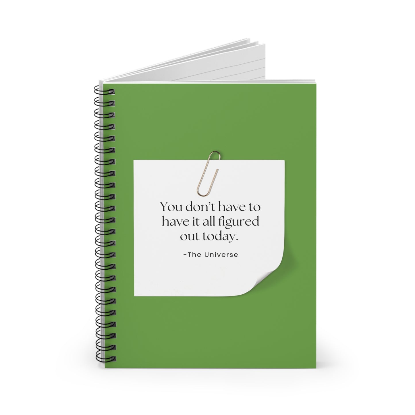 Inspirational Spiral Notebook - "You Don't Have to Have It All Figured Out Today"