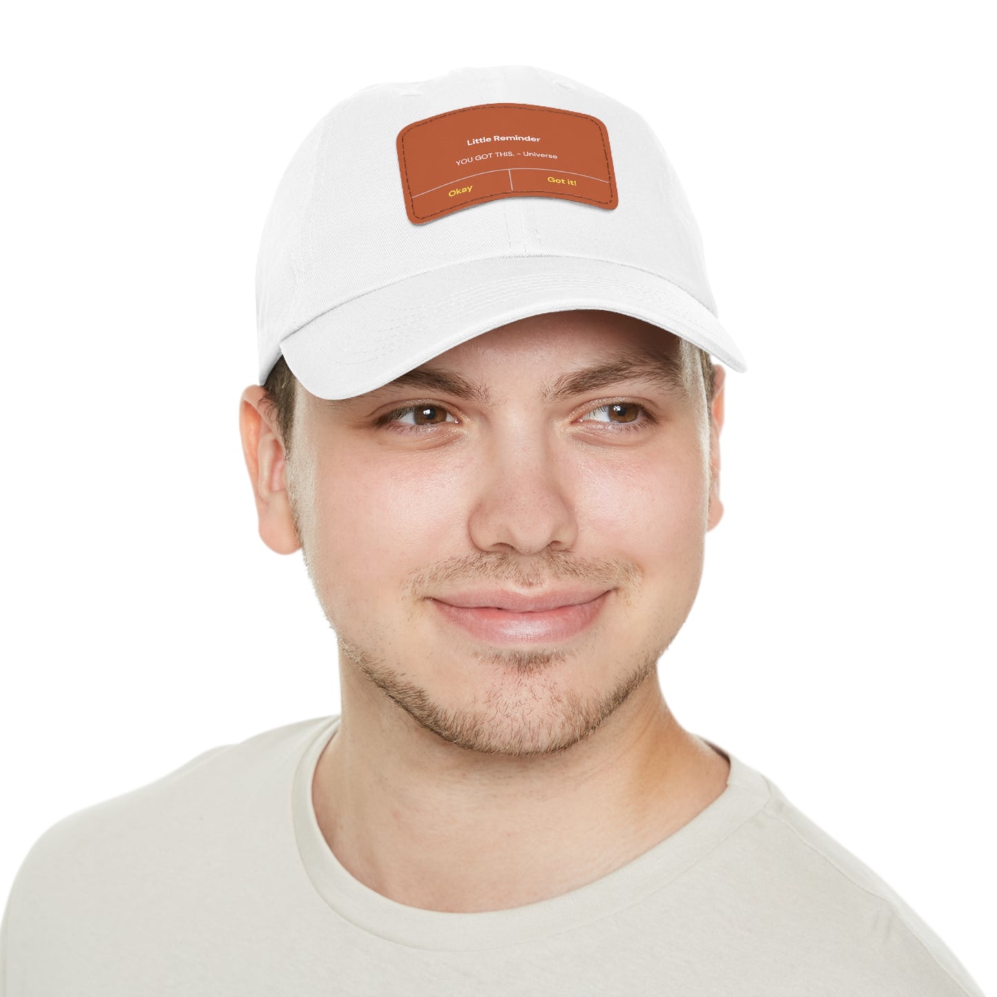 Encouragement Dad Hat with Leather Patch - Inspirational Gift for Dads