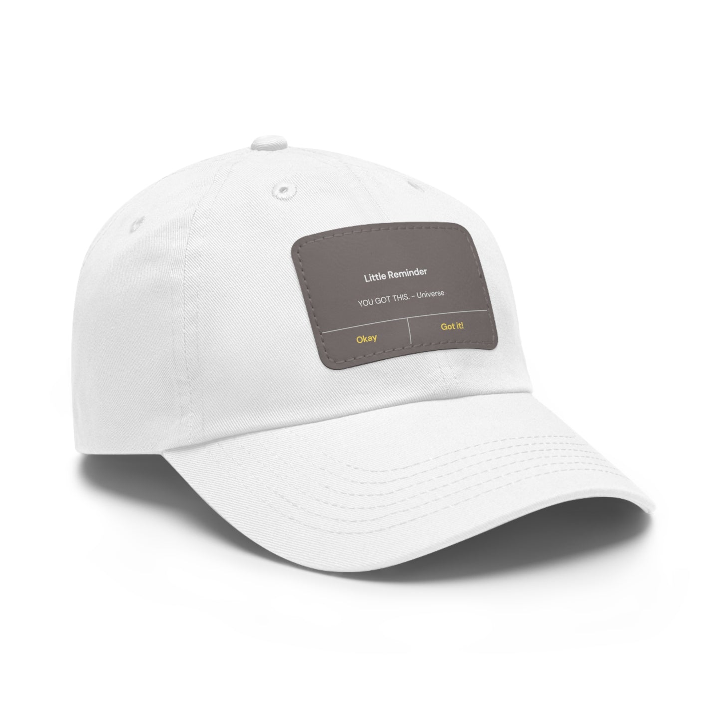 Encouragement Dad Hat with Leather Patch - Inspirational Gift for Dads