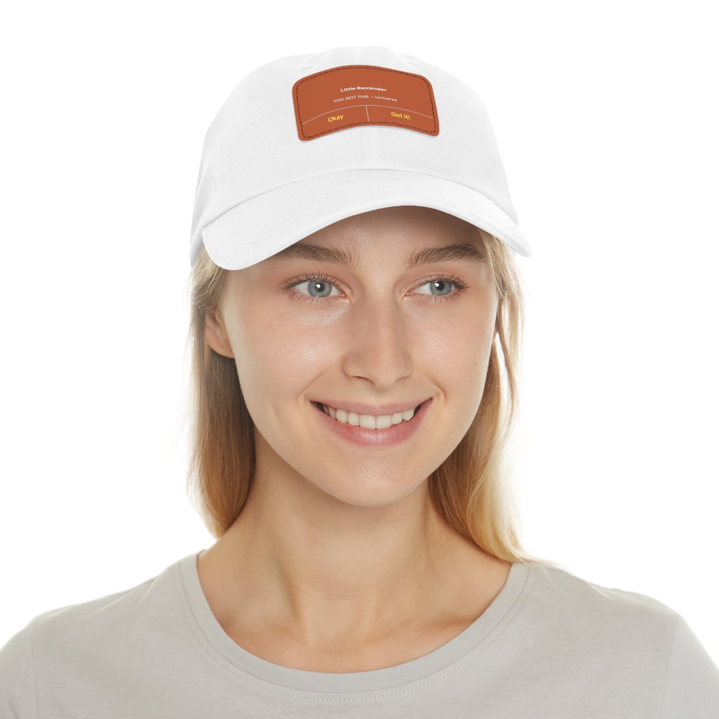 Encouragement Dad Hat with Leather Patch - Inspirational Gift for Dads