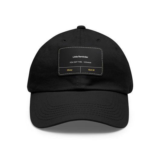 Encouragement Dad Hat with Leather Patch - Inspirational Gift for Dads