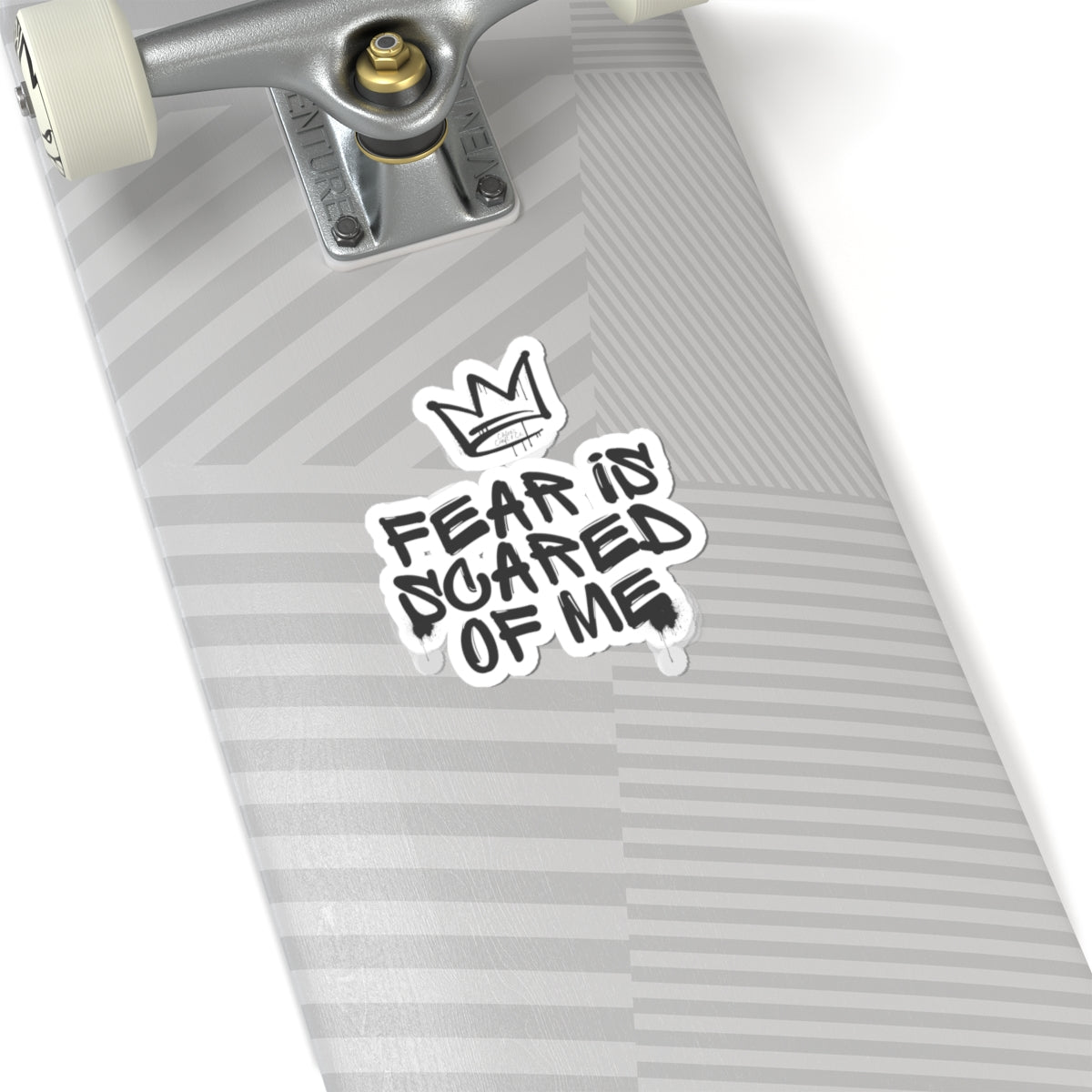 Bold Fear is Scared of Me Kiss-Cut Stickers - Motivational Graffiti Style for Laptops and More