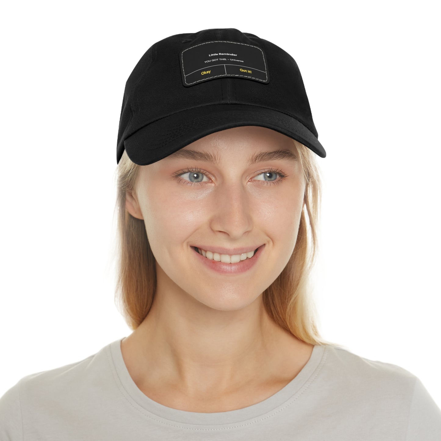 Encouragement Dad Hat with Leather Patch - Inspirational Gift for Dads