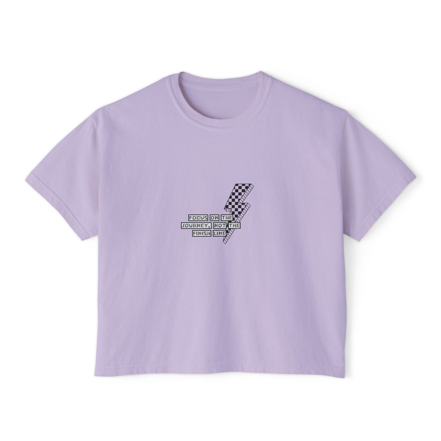 Women's Boxy Tee - "Focus on the Journey" Graphic