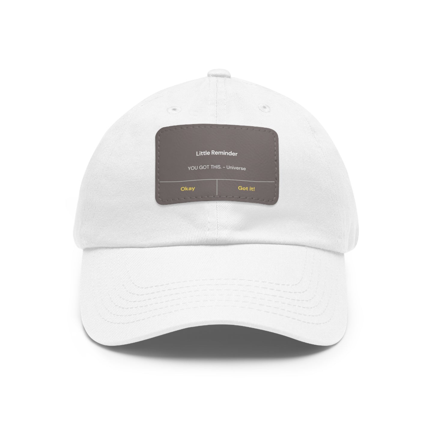 Encouragement Dad Hat with Leather Patch - Inspirational Gift for Dads