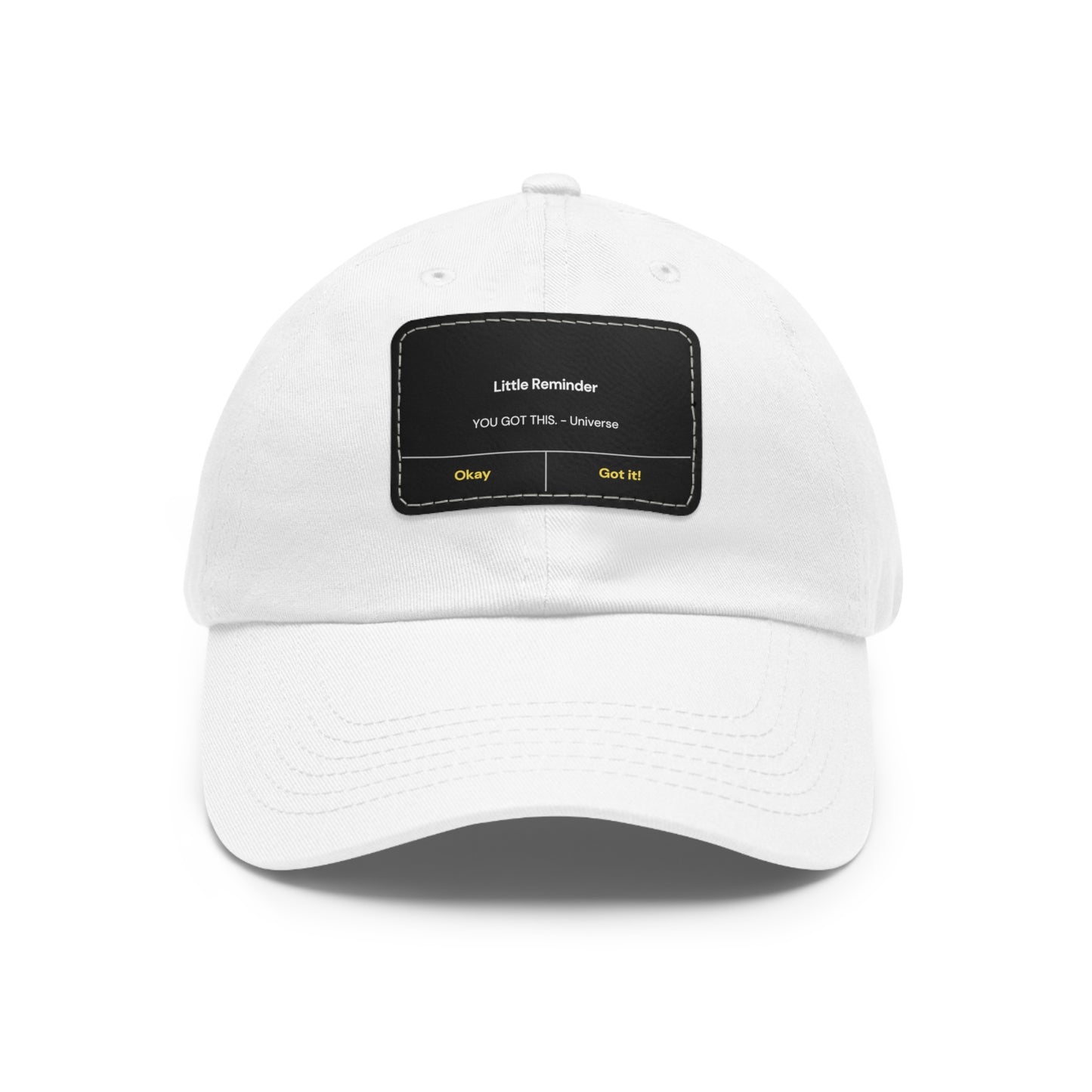 Encouragement Dad Hat with Leather Patch - Inspirational Gift for Dads