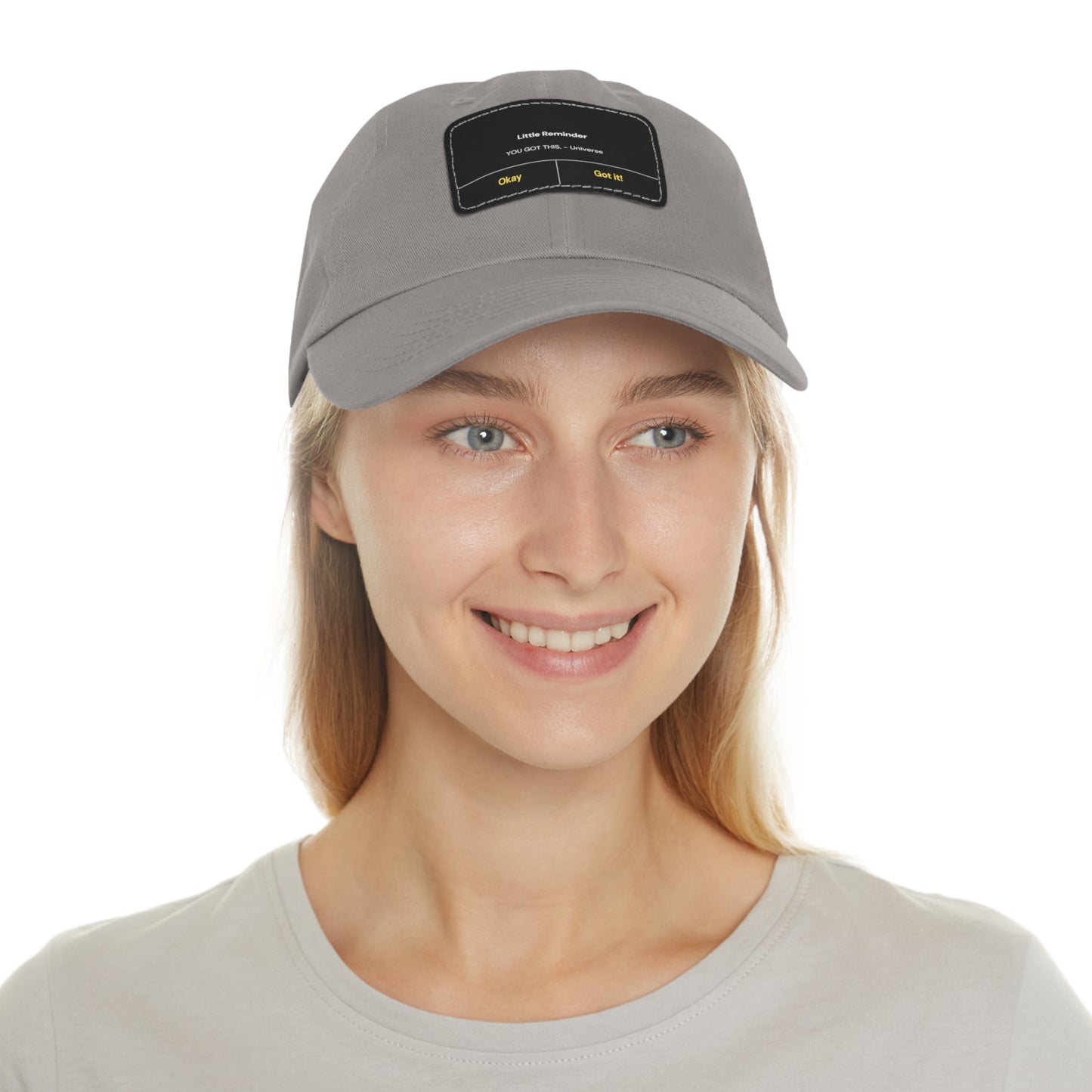 Encouragement Dad Hat with Leather Patch - Inspirational Gift for Dads